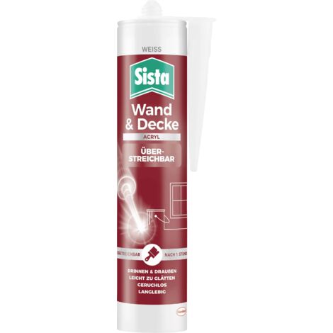 Sista Wand & Decke Acrylique Couleur blanc SHPWH 280 ml (1/4)
