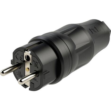 PC Electric 05721-ss Fiche électrique mâle avec terre plastique 250 V noir IP54 Y614563 (1/2)