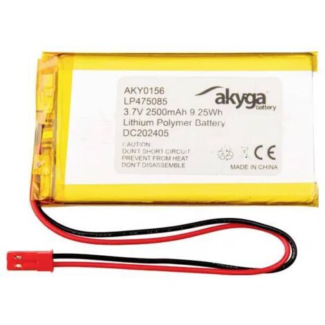 Akyga LP475085 Pack de piles rechargeables x batterie spéciale LiPo 3.7 V 2500 mAh Y636873 (1/3)