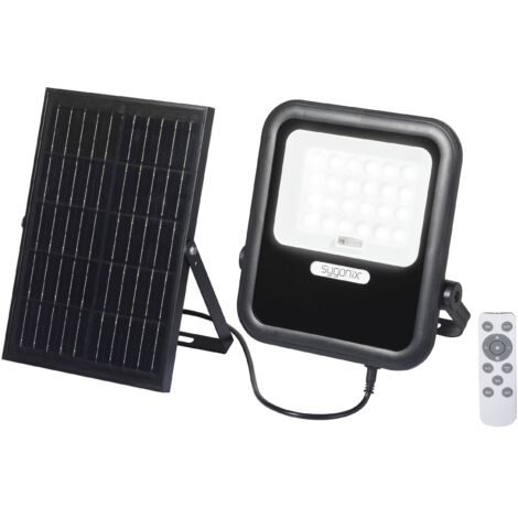SYGONIX SY-6313012 PROJECTEUR MURAL SOLAIRE 10 W BLANC CHAUD NOIR