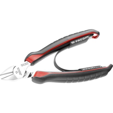 Facom – Pince coupante diagonale 160 mm – Acier chrome-molybdène – Tête mince pour accès difficile – Coupe nette jusqu'à 1,6 mm