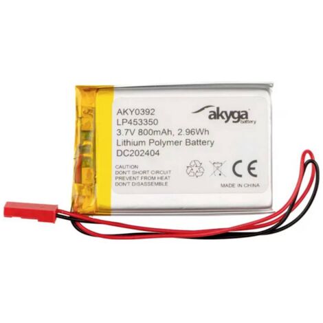 Akyga LP453350 Pack de piles rechargeables x batterie spéciale LiPo 3.7 V 800 mAh Y636173 (1/3)