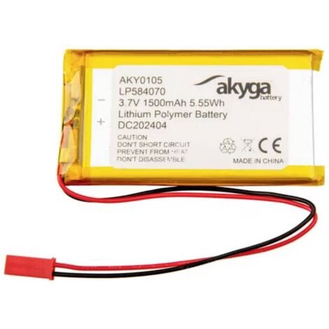 Akyga LP584070 Pack de piles rechargeables x batterie spéciale LiPo 3.7 V 1500 mAh Y636313 (1/3)