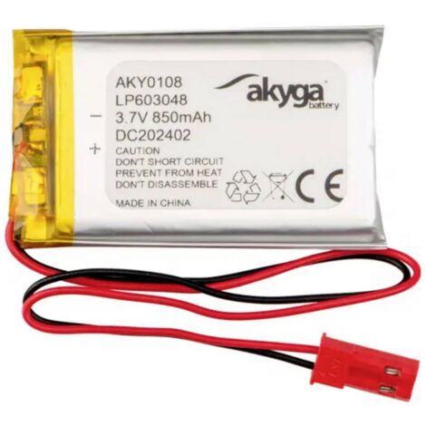 Akyga LP603048 Pack de piles rechargeables x batterie spéciale LiPo 3.7 V 850 mAh Y636153 (1/3)