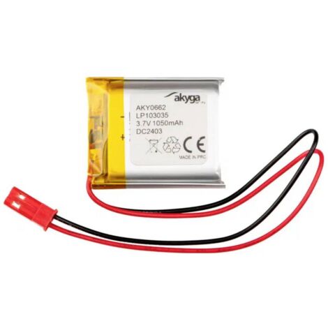 Akyga LP103035 Pack de piles rechargeables x batterie spéciale LiPo 3.7 V 1050 mAh Y636143 (1/3)