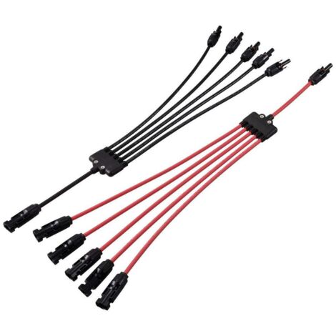 1x répartiteur y mâle solaire mâle vers 5x femelle + femelle vers 5x mâle TC-12195668 noir, rouge TRU COMPONENTS Contenu: 2 pc(s) V160943 (1/3)