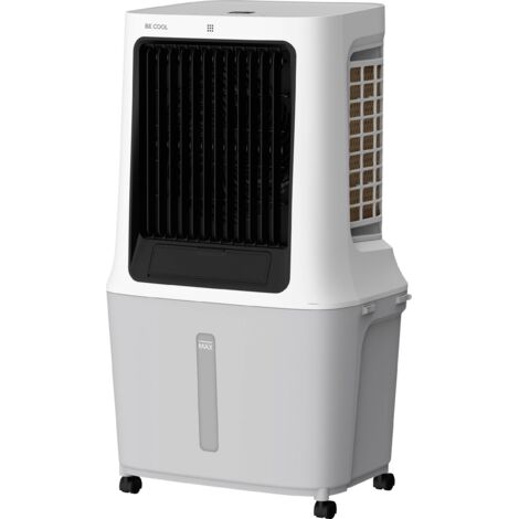Refroidisseur d'air 120 W – Débit d'air 1800 m³/h – Réservoir 30 l amovible – Commandé par application avec télécommande – 3 vitesses – Be Cool