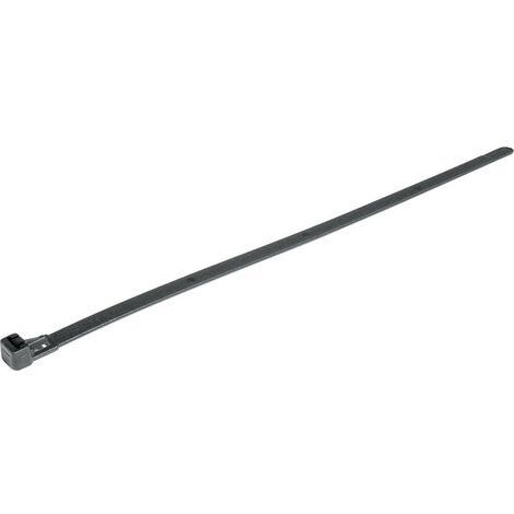 HellermannTyton 131-22560 REL250-PA66W-BK Serre-câble 250 mm 7.60 mm noir stabilisé aux UV 100 pc(s) R018691 (1/2)