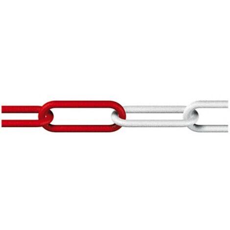 dörner + helmer 138201 Chaîne de signalisation rouge, blanc plastique 25 m (1/3)