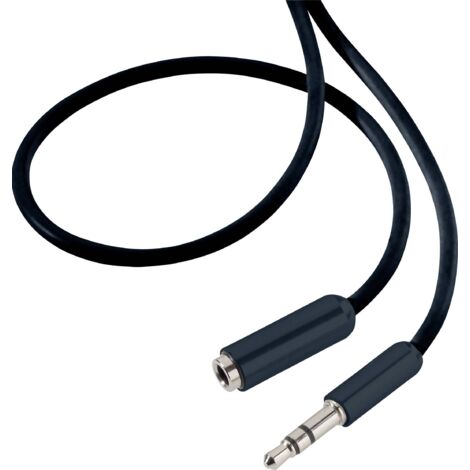 Rallonge SpeaKa Professional SP-7870692 Jack audio [1x Jack mâle 3.5 mm - 1x Jack femelle 3.5 mm] 1.50 m noir gaine ult (1/3)