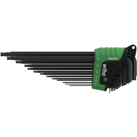 Wiha Jeu de clés mâles en étui ErgoStar TORX® à tête sphérique, 13 pcs, oxydé noir (36487)