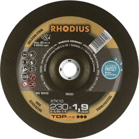 Rhodius 206263 Disque à tronçonner à moyeu déporté 230 mm 1 pc(s) acier inoxydable, acier (1/3)