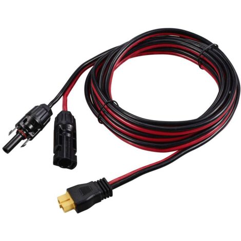 Fiche mâle solaire sur fiche femelle XT60 longueur de câble 3000 mm TC-12195652 noir, rouge TRU COMPONENTS Contenu: 1 pc(s) V160923 (1/3)