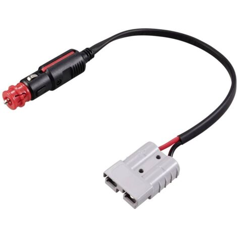 Connecteur de batterie à courant élevé sur fiche allume-cigare avec fusible TC-12195692 noir, rouge TRU COMPONENTS Cont