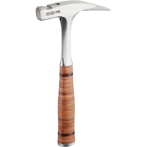 Picard Gmbh – Marteau de couvreur 950g 79010 – Acier plein – Poignée cuir véritable – Aimant rugueux pour clous – Pour travaux de charpente