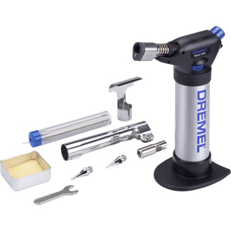 Dremel – Chalumeau soudeur à flamme bi-gaz – Température 550-1200 °C – Allumeur piézo – Pour soudage, étamage, brasage (1/5)