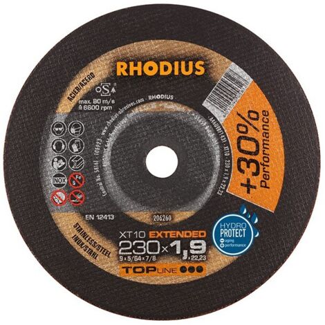 Rhodius 206260 Disque à tronçonner 230 mm 1 pc(s) acier inoxydable, acier (1/2)