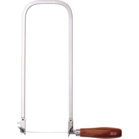 Bahco – Scie à chantourner pour bois – Lame 130 mm trempée antirouille – Poignée en hêtre – Coupe fine courbe (1/5)