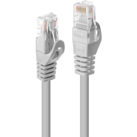 LINDY 48366 RJ45 Câble réseau, câble patch CAT 5e U/UTP 7.50 m gris 1 pc(s)