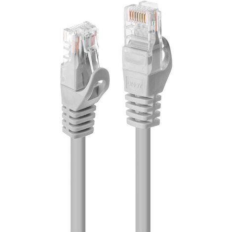 LINDY 48366 RJ45 Câble réseau, câble patch CAT 5e U/UTP 7.50 m gris 1 pc(s)