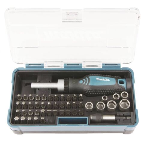 Makita – Coffret de 47 embouts pour visseuse – 2 x PH1, 2 x PH2, 2 x TX20, 2 x PZ2, porte-embouts magnétique – B36170