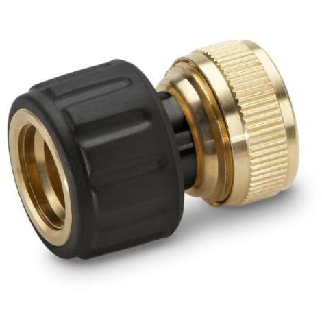Kärcher Home & Garden 2.645-017.0 laiton Adaptateur de tuyau 13 mm (1/2) - 15 mm (5/8) avec système aquastop (1/3)