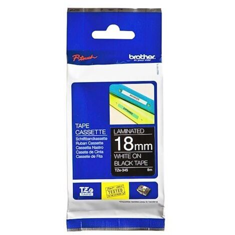 Ruban d'étiquetage Brother TZe, TZ TZe-345 Couleur de ruban: noir Couleur de police:blanc 18 mm 8 m