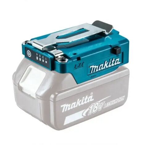 Makita – Adaptateur batterie 14.4V/18V Li-ion – 140g – Pour gilets de chauffage sans fil – Dimensions 39x79x100mm