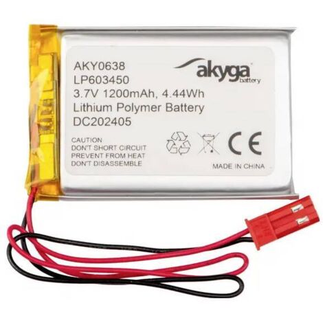 Akyga LP603450 Pack de piles rechargeables x batterie spéciale LiPo 3.7 V 1200 mAh Y636373 (1/3)