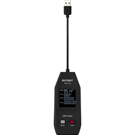 VOLTCRAFT PM-42 USB Typ A Tester mit Zuschaltung von Last Y654762 (1/5)