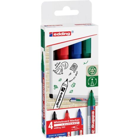 Edding 4-360-4-2 Set de marqueurs pour tableau blanc noir, bleu, rouge, vert 1 pc(s) (1/5)