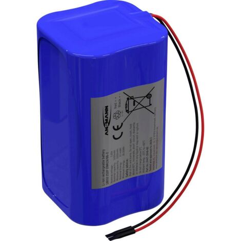 Ansmann 2S2P Akkupack 4x 18650 Kabel Li-Ion 7.2V 5200mAh Block Pack de piles rechargeables 4x Li-Ion 5200 mAh