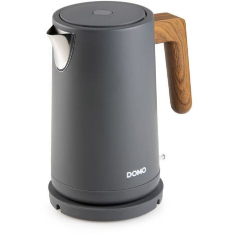 DOMO WASSERKOCHER Bouilloire gris mat Contenance: 1.7 l (1/5)