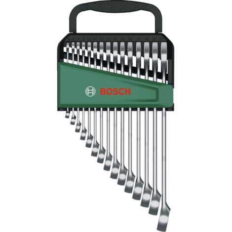 Bosch – Clé mixte 1600A02Z9E – Ensemble de 15 clés en acier chrome vanadium – Tailles de 6 à 21 mm – Coffret de rangement inclus - Y434393 (1/5)