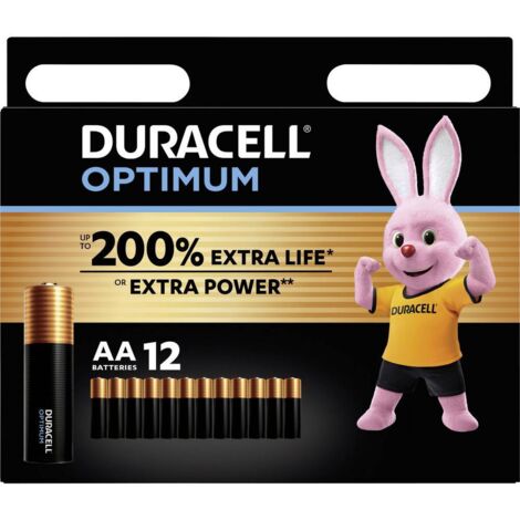 Duracell Optimum Pile LR6 (AA) alcaline(s) 1.5 V 12 pc(s) W996283 (1/2)