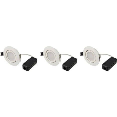 Sygonix SY-6610778 Luminaire à LED encastrable jeu de 3 CEE: F (A - G) LED 5.5 W blanc Y732603 (1/5)