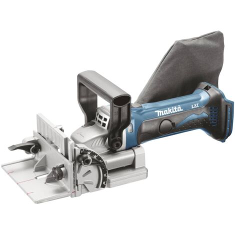 Makita – Affleureuse sans fil 18V DPJ180Z – Fraise 100 mm pour rainures bois – 6 réglages de profondeur – Sac anti-poussière inclus