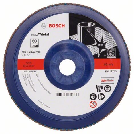Bosch PRO X571 Disque à lamelles 180 mm G60 - 2608607343 (1/4)