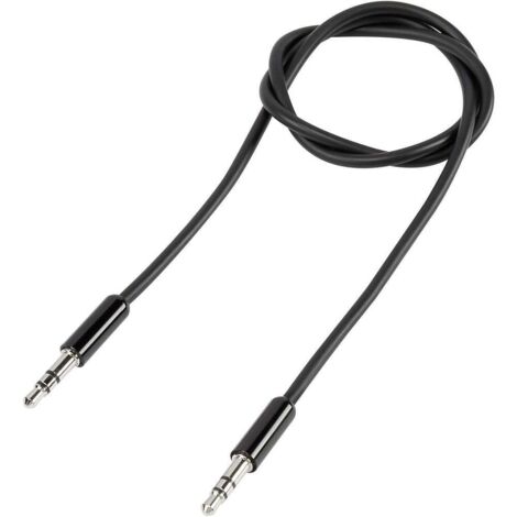 Câble de raccordement jack 3,5 mm Speaka Professional SuperSoft noir 1 m SpeaKa Professional SP-7870044 [1x Jack mâle 3 (1/3)
