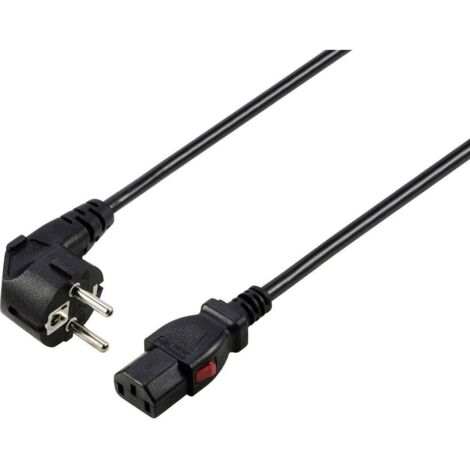 Sygonix SY-6733072 appareils IEC Câble de raccordement noir 2 m verrouillable Y883283 (1/3)