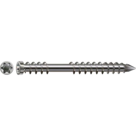 Spax – Vis spéciale terrasse 5mm x 80mm – Acier inoxydable A2 – Lot de 100 pièces – Tête cylindrique T-STAR plus pour fixation bois (1/10)