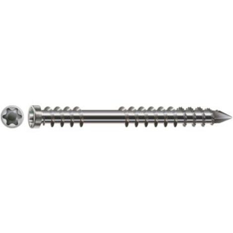 Spax – Vis à bois 5 mm 60 mm T-STAR plus acier inoxydable A2 – Pointe CUT pour vissage rapide – Lot de 400 pièces – Pour terrasses en bois
