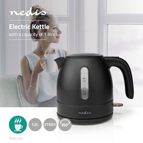 Nedis KAWK300EBK Bouilloire noir Contenance: 1 l