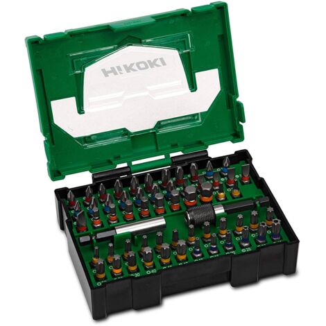 Hikoki – Jeu d'embouts pour visseuse 40030024 – 60 pièces – Empreintes TORX® intérieur, Phillips, Pozidriv, hexagonal – Longueur 25 mm (1/2)