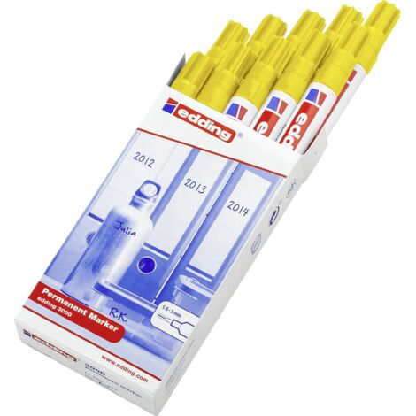 Edding e3000 4-3000005 Marqueur permanent jaune résiste à l'eau: oui W287343 (1/5)