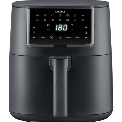 Severin FR 2462 Friteuse à air chaud 7 l 1700 W avec écran, revêtement anti-adhésif noir (1/4)