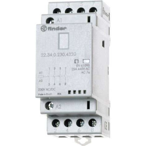 Finder 22.34.0.024.4620 Contacteur d'installation 2 NF (R), 2 NO (T) 250 V/AC, 440 V/AC 1 pc(s) (1/2)