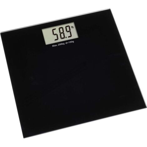 TFA Dostmann Step Plus Pèse-personne numérique Plage de pesée (max.)=200 kg noir Q827272