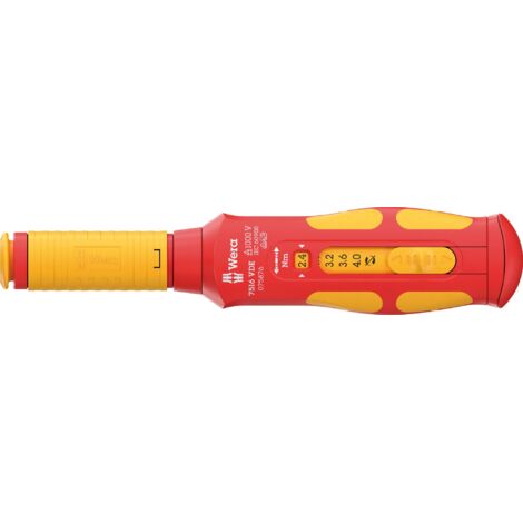 Wera – Tournevis dynamométrique VDE Kraftform 2,4-4 Nm – Emmanchement hexagonal 9 mm – Affichage numérique – Couple réglable pour vissage précis