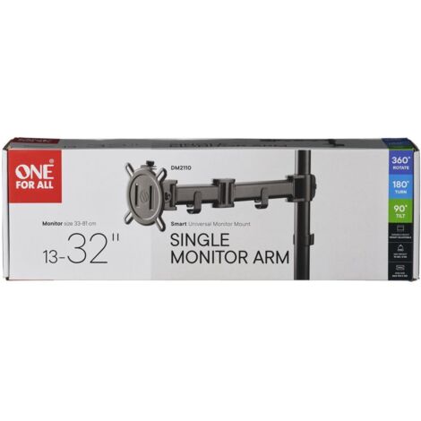 Support De Moniteur Réglable TOOQ DB1334TNR-B – Bras à Gaz – Pour écrans 13” à 34” – VESA 75/100